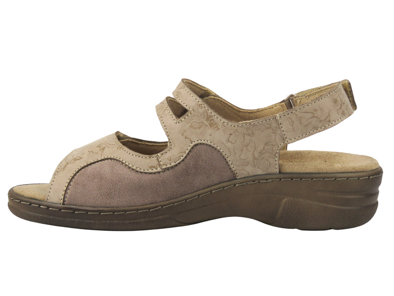 Dámské kožené sandály HELIOS Comfort 172, béžové