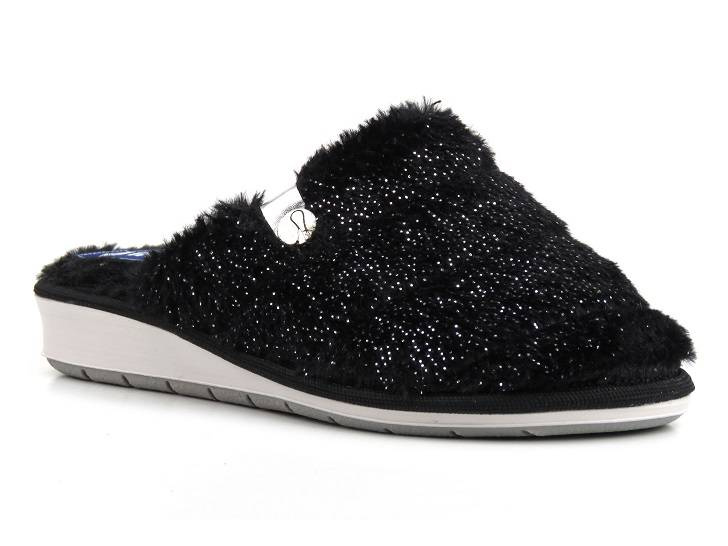 Kožešinové, měkké dámské pantofle - INBLU LB-95, černé