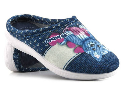 Dámské pantofle s kočičkou - INBLU CAMILLE, tmavě modrá