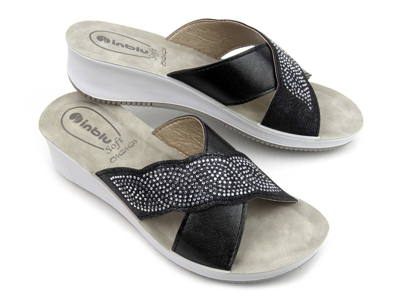 Lehké dámské žabky - INBLU SE-03, černé