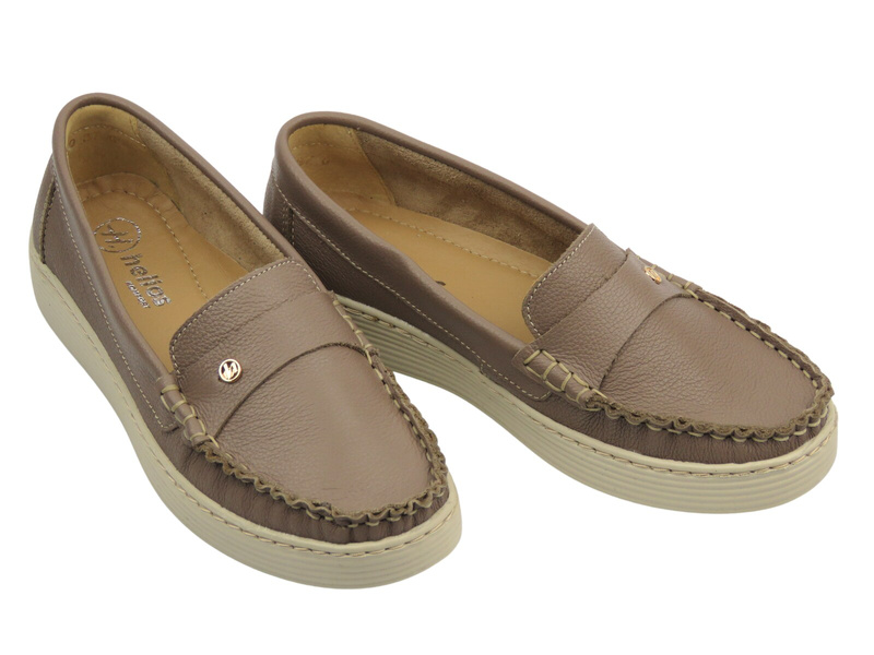 Dámské nazouvací polobotky khaki Helios Komfort 440