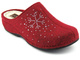 Dámské plstěné pantofle se sněhovou vločkou - Manitu 330204, červené