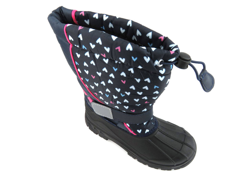 Sněhule, teplé dětské zimní boty - WOJTYŁKO 23042, tmavě modrá