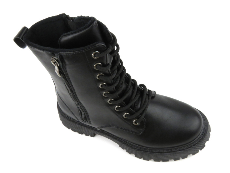Zateplené kozačky, dámské kozačky - NOVINKY 22BT26-5013, černé