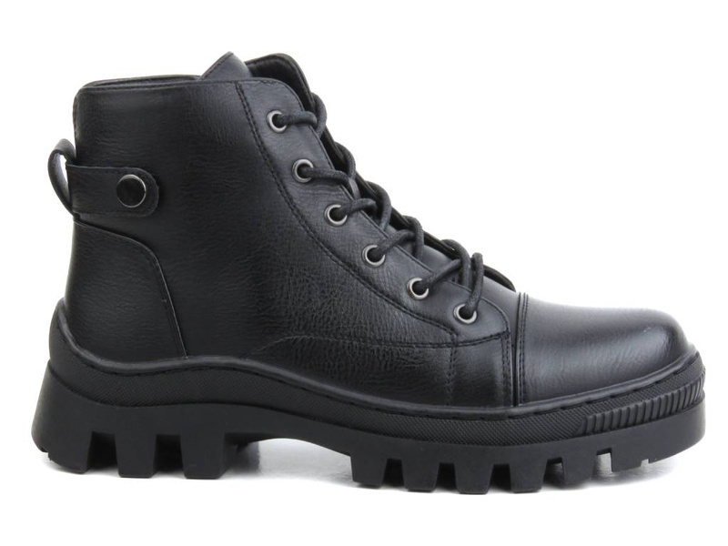 Zateplené dámské kotníkové boty - Potocki 23-12168, černé