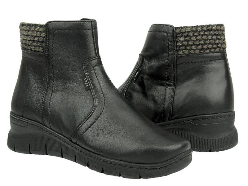 Pohodlné vysoké dámské kotníkové boty - AXEL 4476, černé