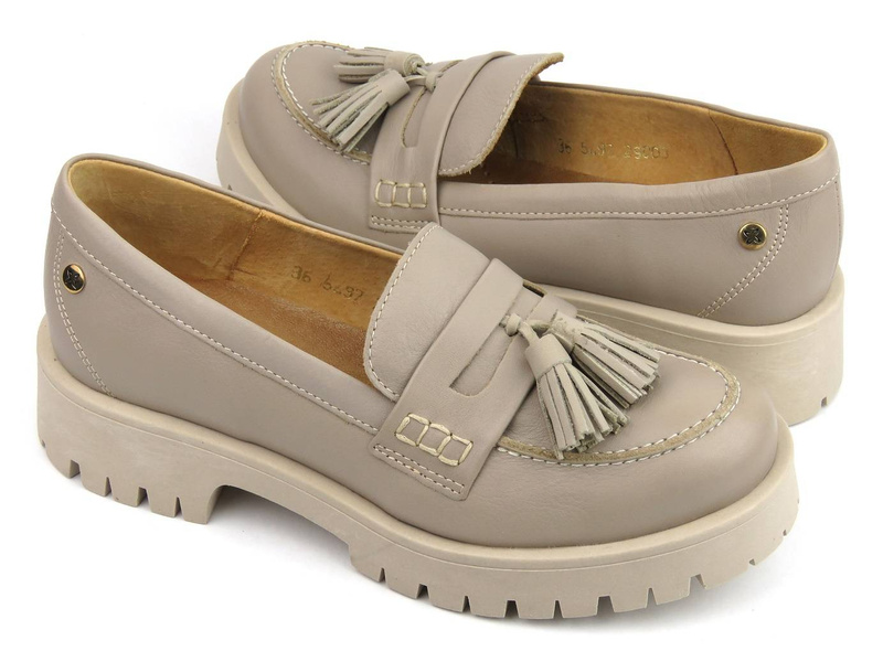 Béžové dámské boty a mokasíny Maciejka 05497