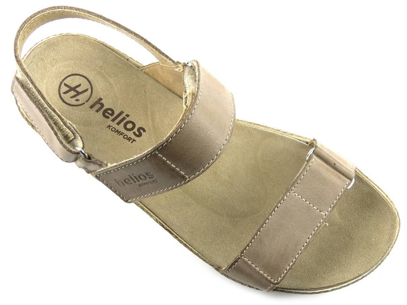 Měkké, lehké dámské sandály z kůže HELIOS Komfort 245, béžová