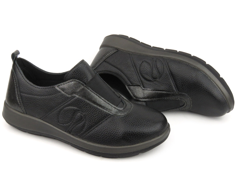 Pohodlná dámská obuv s gumičkou - Inblu WG-38, černá