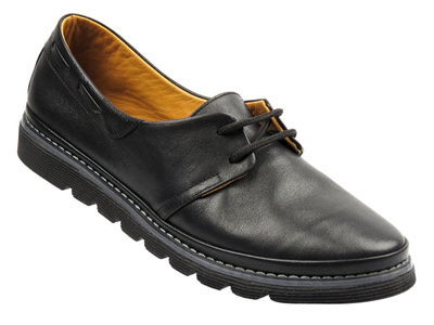 Pohodlné dámské polobotky z přírodní kůže 01067282, černé