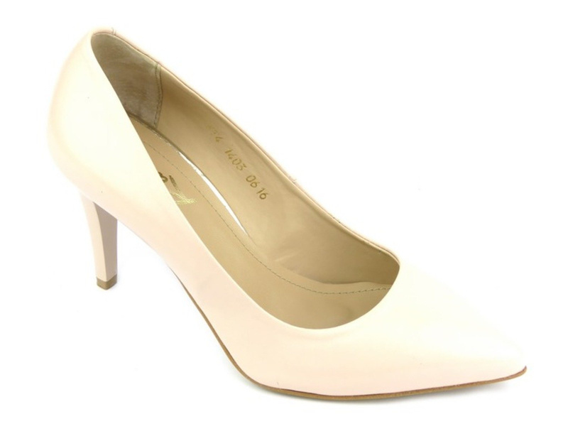 Elegantní špičaté jehlové boty - Kati 700, pudrově růžové