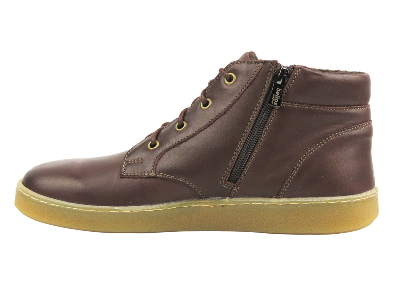 Pánské barefoot kotníkové boty Helios Komfort 833, hnědé