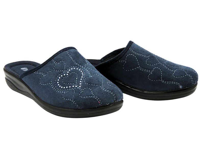 Pohodlné dámské pantofle INBLU CF-2F, tmavě modré