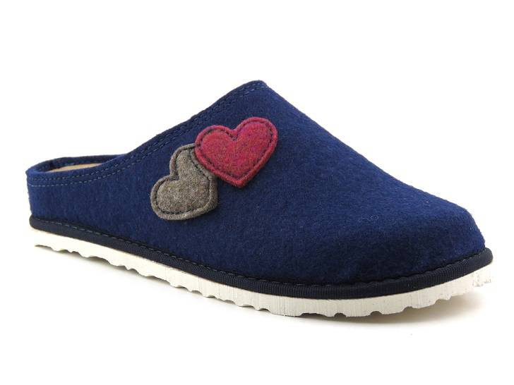 Dámské plstěné pantofle - Inblu CS-35, tmavě modrá