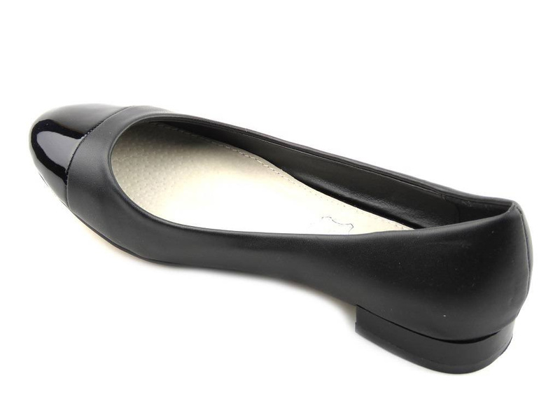 Balerínky s patentovanou špičkou - VESUVIO S15-F-PP-02-BK, černé