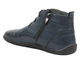 Barefoot kožené minimalistické dámské kotníkové boty tmavě modré HELIOS Komfort 699