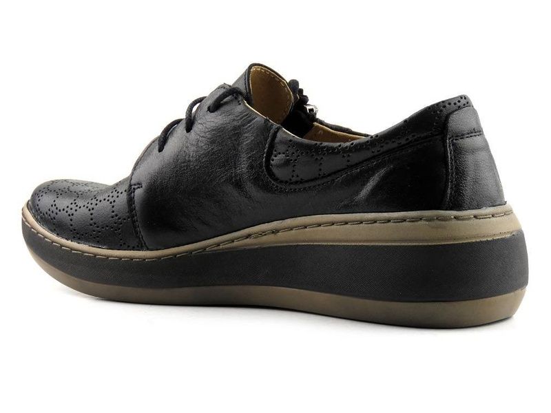 Dámská obuv s ozdobným svrškem - Helios Komfort 328S, černá