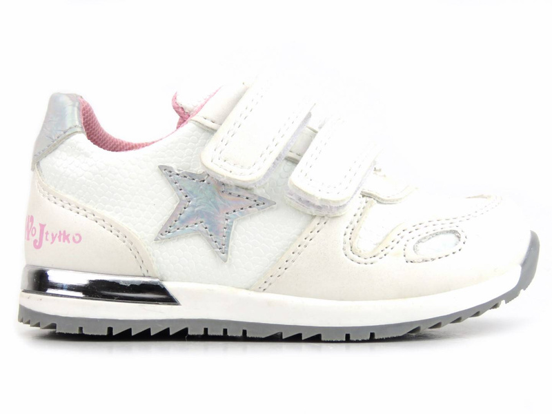 Dětská sportovní obuv s koženou stélkou - Wojtyłko 22009, bílá