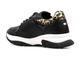 Sportovní boty, dámské tenisky - TOMMY HILFIGER T3A4-31173-1242999, černé s leopardím potiskem
