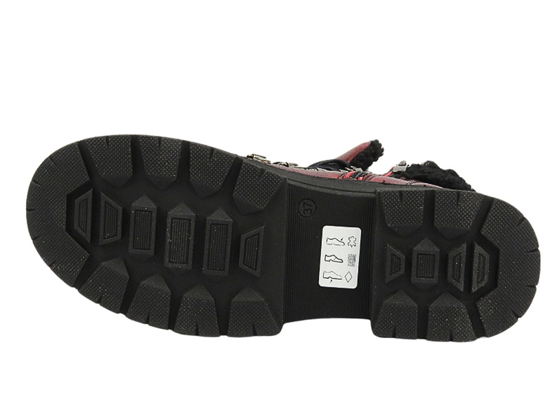 Pohodlné dámské kožené boty Helios Comfort 583, červená