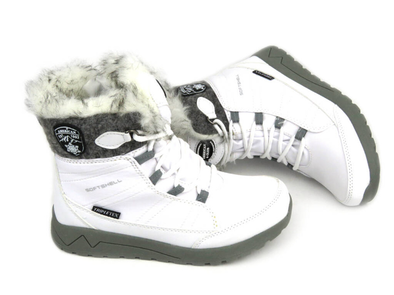 Dětské sněhule - AMERICAN CLUB SN 39/23, bílé