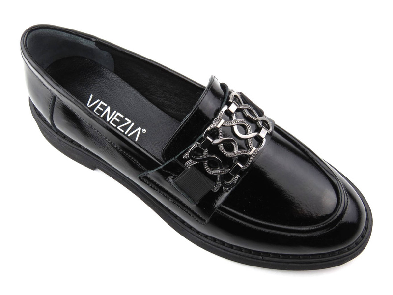 Dámské mokasíny se zdobením - VENEZIA 0411904652, černé