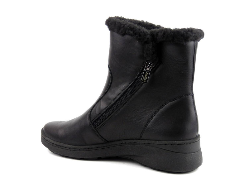 Pohodlné dámské kozačky zateplené ovčí kůží - HELIOS Komfort 514, černá 2