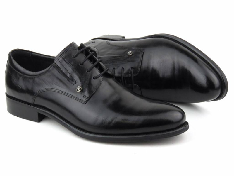 Elegantní pánské kožené boty - JOHN DOUBARE QA526-C6-A78, černé