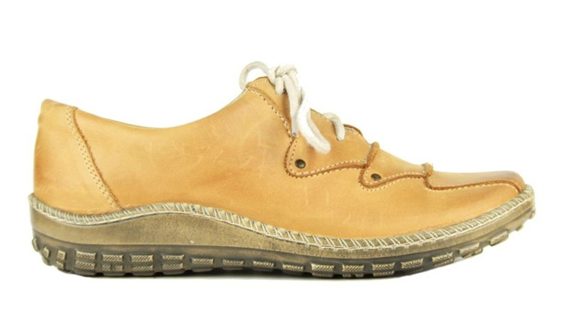 Pohodlná dámská obuv se šněrováním - Helios Komfort 608-2, světle hnědá