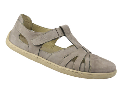 Pohodlné dámské minimalistické barefoot polobotky z přírodní kůže Helios Komfort 466, grafitové