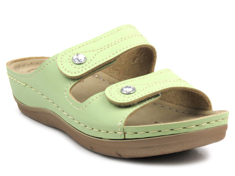 Pohodlné dámské žabky - INBLU MALVA, zelené