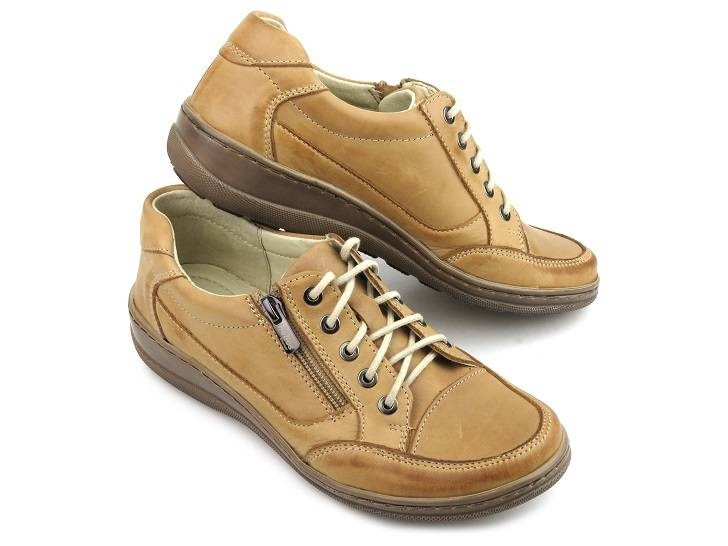 Pohodlné dámské boty od polského výrobce - Helios Komfort 357, světle hnědé