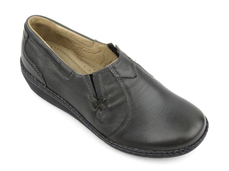 Dámská kožená obuv - HELIOS Komfort 336, šedá