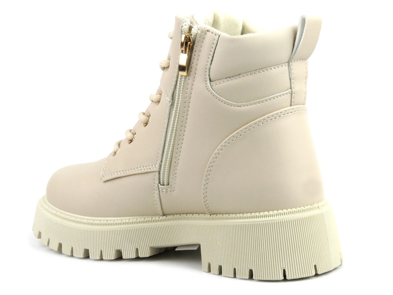 Teplé kozačky, dámské kozačky NEWS 23BT26-6533, béžové