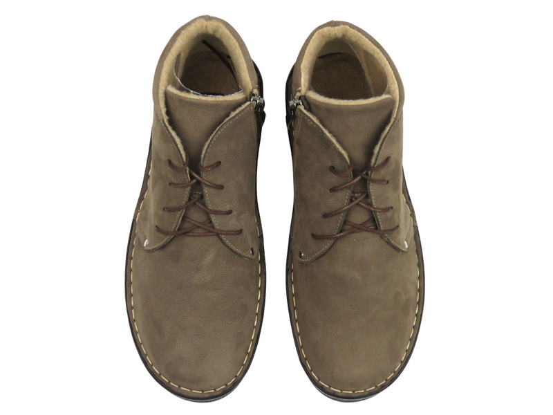 Dámské barefoot kožené minimalistické kotníkové boty hnědé Nika Komfort 838