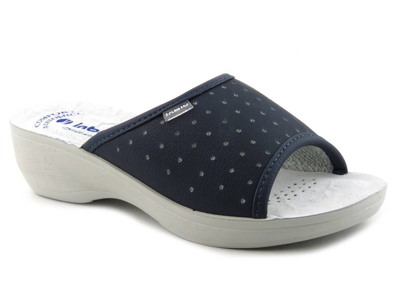 Dámské žabky s prolamovaným svrškem - INBLU PL-45, tmavě modrá