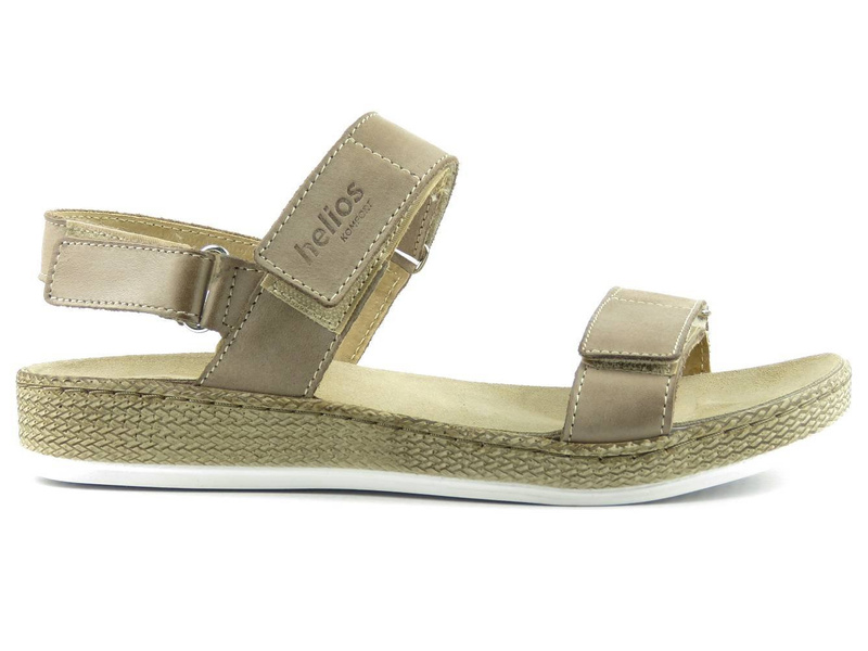 Měkké, lehké dámské sandály z kůže HELIOS Komfort 245, béžová