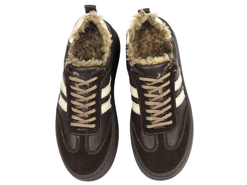 Zateplené dámské tenisky Nika Komfort 1703, hnědé