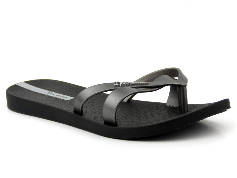 Vodotěsné dámské žabky IPANEMA 81805, černo-stříbrné