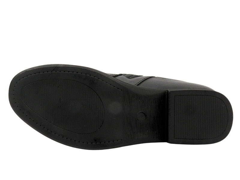 American Club Dámské kožené boty CY 98/23 Black se zipem