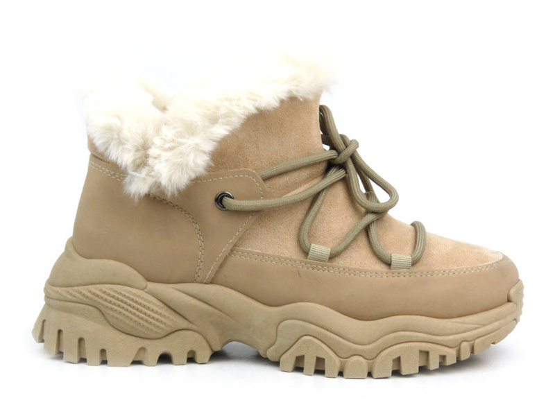Dámské boty, sněhule - NOVINKY 23BT26-6534, béžové