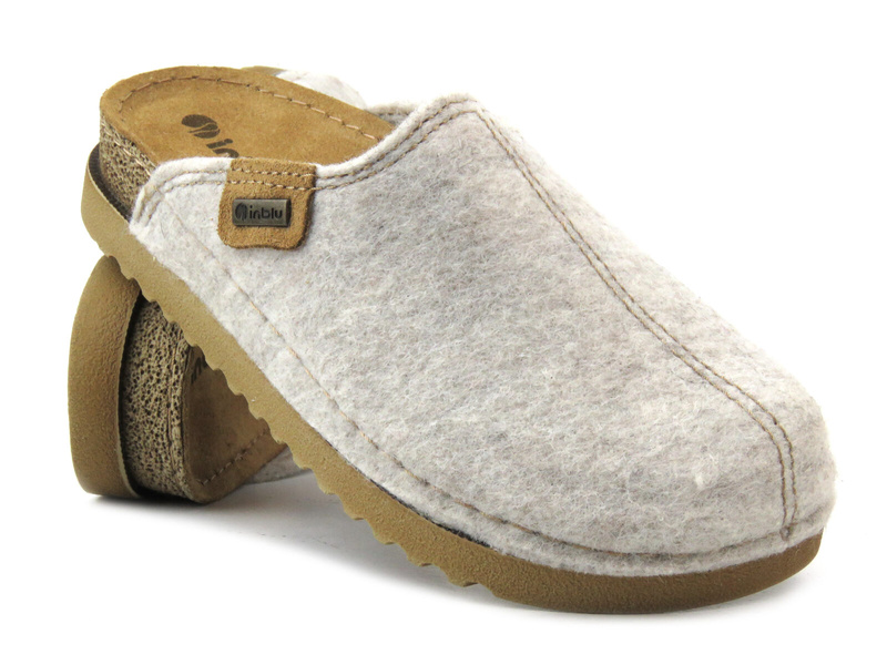 Dámské plstěné pantofle se silnou podrážkou - Inblu DJ-10, béžové