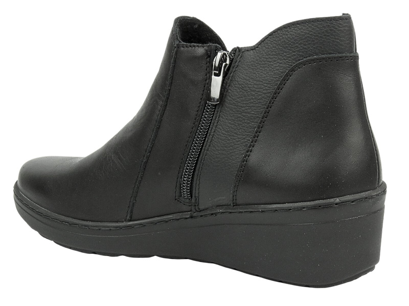 Elegantní dámské boty na platformě - HELIOS Comfort 596, černá