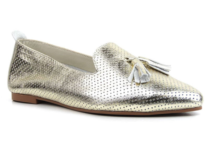 Mokasíny, balerínky se střapcem - VENEZIA 22211, zlatá