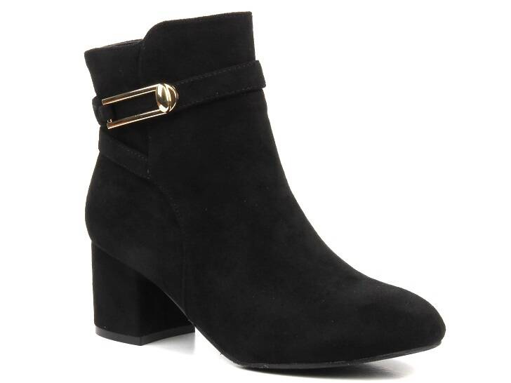 Dámské kotníkové boty na podpatku - Jezzi 23BT35-6425, černé