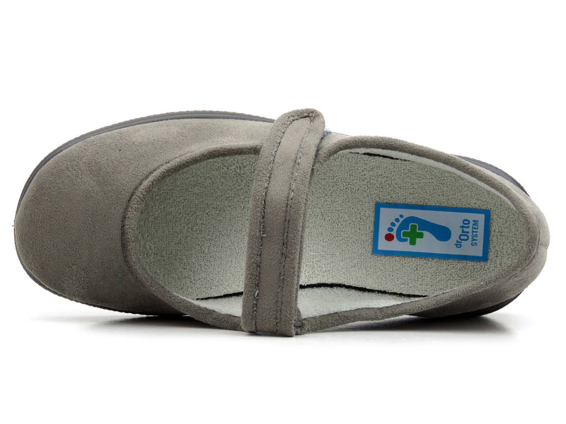 Uzavřené dámské preventivní a zdravotní pantofle - Befado dr Orto 462D001, šedé