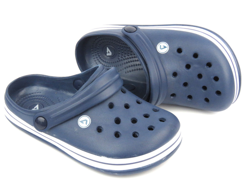 Žabky, dívčí dřeváky sandály - AMERICAN CLUB NH 75/23, NH 76/23, fialové s duhou