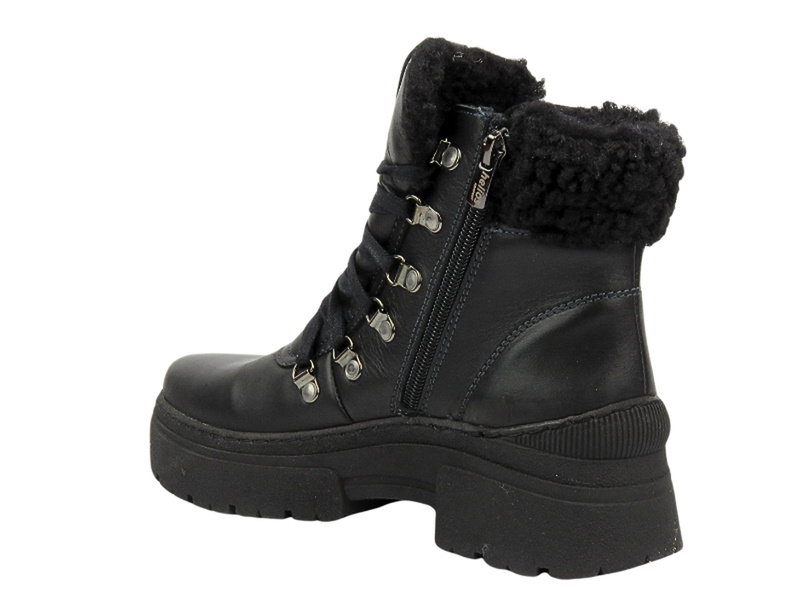 Pohodlné dámské kožené boty Helios Comfort 583, černé