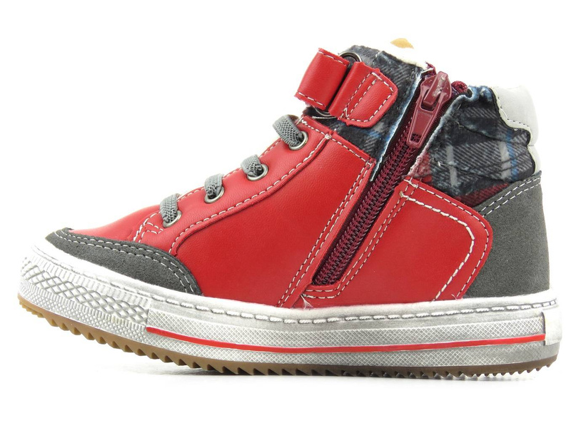 Zateplené dětské boty AMERICAN CLUB GC 25/21, červené