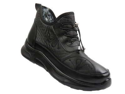 Zateplené dámské kotníkové boty - Potocki 23-12168, béžové